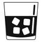Casino whiskey glass icon, simple style