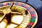 Casinos, money, luck and gold, in roulette