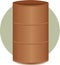 Cask or metal barrel container illustration