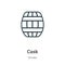 Cask outline vector icon. Thin line black cask icon, flat vector simple element illustration from editable drinks concept isolated