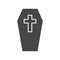 Casket and Cross Icon - Illustration