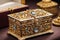 Casket jewelry box with many jewellery