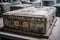 casket made of lead and concrete in a nuclear waste storage facility