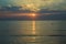 Caspian Sea. Azerbaijan Baku Beautiful sunset in yellow as background. Azerbaijan nature . The sunset, the sea and the