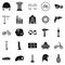 Casque icons set, simple style