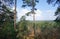 Cassepot rock panorama in Fontainebleau forest