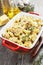 Casserole with cauliflower and chicken