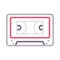 Cassette colour line vector  icon