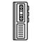 Cassette dictaphone icon, outline style