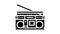cassette stereo boombox player glyph icon animation