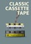 cassette tape poster vintage layout gray background