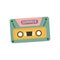 Cassette tape Retro mixtape. Vintage music cassette