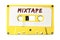 Cassette tape text handwritten mixtape electro yellow