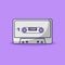 Cassette Tape Vector Illustration. Audio Recorder. Vintage Item. Flat Cartoon Style Suitable for Icon, Web Landing Page, Banner,