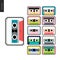 Cassette tapes patches flat set