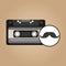 Cassette vintage mustache style hipster