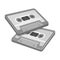 Cassettes for tape recorder.Hippy single icon in monochrome style vector symbol stock illustration web.