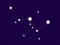 Cassiopeia constellation. Bright stars in the night sky. Vector