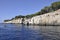 Cassis, 8th september: Calanques National Park Cliff from the Bay area of Cassis on Cote D`Azur France