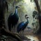 Cassowary Habitats Community At Rainforest. Generative AI