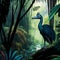 Cassowary Habitats Community At Rainforest. Generative AI