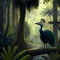 Cassowary Habitats Community At Rainforest. Generative AI