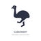 cassowary icon on white background. Simple element illustration from Animals concept