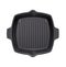 Cast-iron grill pan for cooking barbecue. Kitchen utensils
