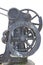 Cast-iron handwheel with gearwheel
