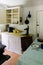 Cast iron pots and pans in a replica 1890s kitchen