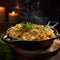 a cast iron skillet with macaroni and cheese on top