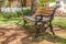 Cast iron wood slatted bench garden shade.CR2