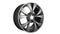 Cast metal chrome disc, car wheel on isolated background, alpha channel, png