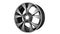 Cast metal chrome disc, car wheel on isolated background, alpha channel, png