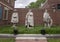 Cast terra cotta sculptures by artist Alexander Stirling Calder in the exterior garden of the Presbyterian Historical Society