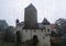 Castel Prunn near the river Altmuehl in southern Germany during heavy rain