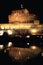 Castel Sant\' Angelo night in Rome, Italy