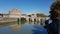 Castel Sant Angelo and the river Tevere in Rome