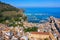 Castellammare del Golfo town Gulf of Castellammare on Mediterranean Sea, Trapany, Sicily, Italy. The town of Castellammare del