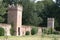 castellated wall with towers and battlements