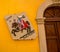 Castelmezzano coat-of-arms, tipical italian little village, province of Potenza, in the Southern Italian