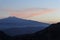 Castelmola - Fumate dall`Etna al tramonto