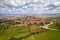 Castelo Rodrigo drone aerial view village landscape, in Portugal