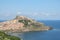 castelsardo, sassari, italy, 20/03/2019 city of castelsardo in sardinia with its magnificent castle overlooking the crystal clear