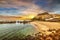 Castelsardo shoreline at sunset