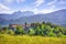 Castiglione della Garfagnana village and Apuan Alps. Tuscany, Italy