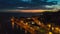 Castiglione della Pescaia at night, aerial view after sunset