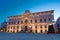 Castille place with castle at Valletta night