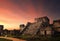 Castillo fortress at sunset in the ancient Mayan city of Tulum,