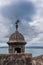 Castillo San Felipe del Morro tower with pelican